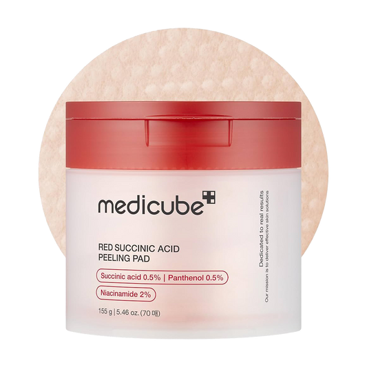 Red Succinic Acid Panthenol Facial Peeling Pads