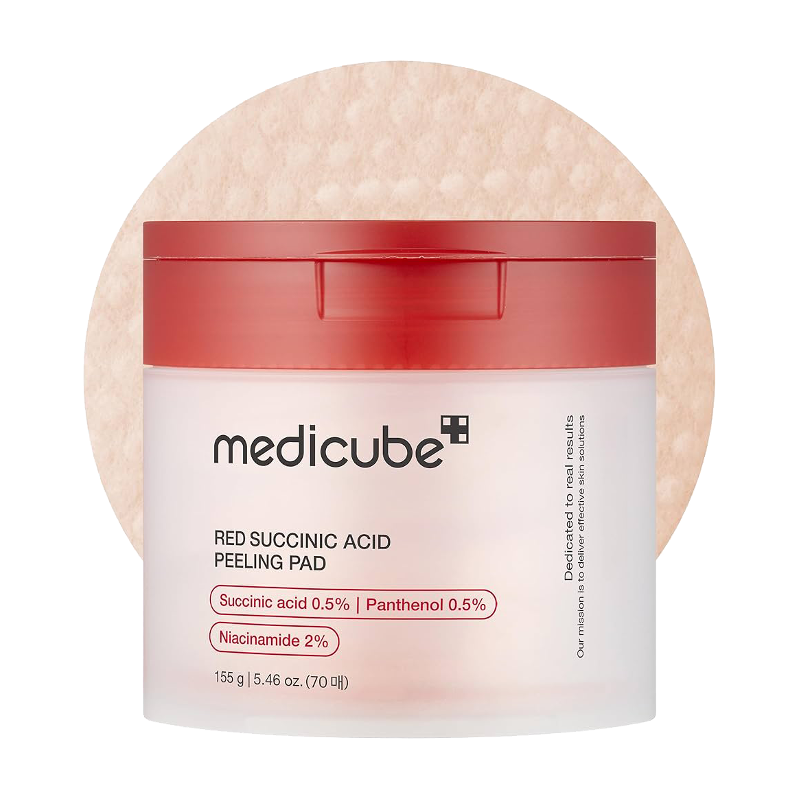 Red Succinic Acid Panthenol Facial Peeling Pads